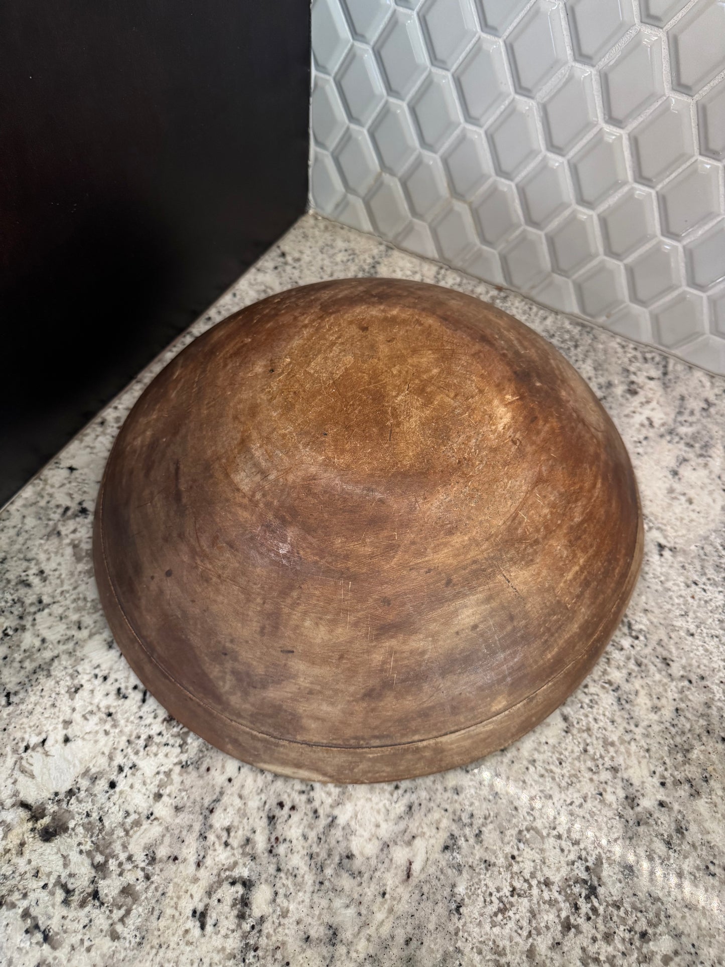 Early 15" Wooden Dough Bowl