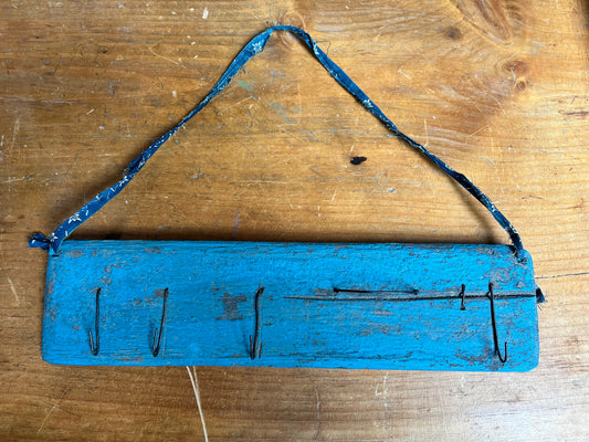 Blue Make-Do Fowl Rack/Peg Board