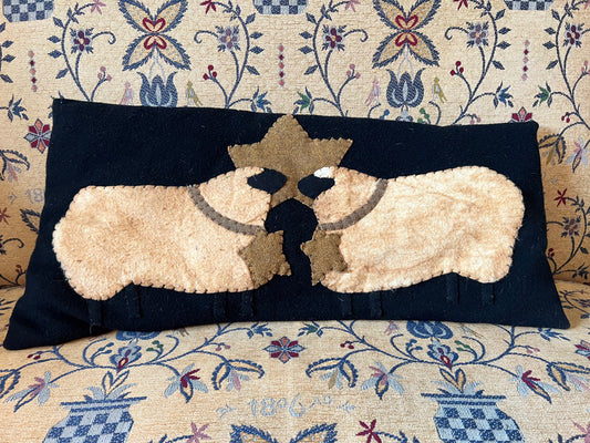 Folk Art Sheep Pillow
