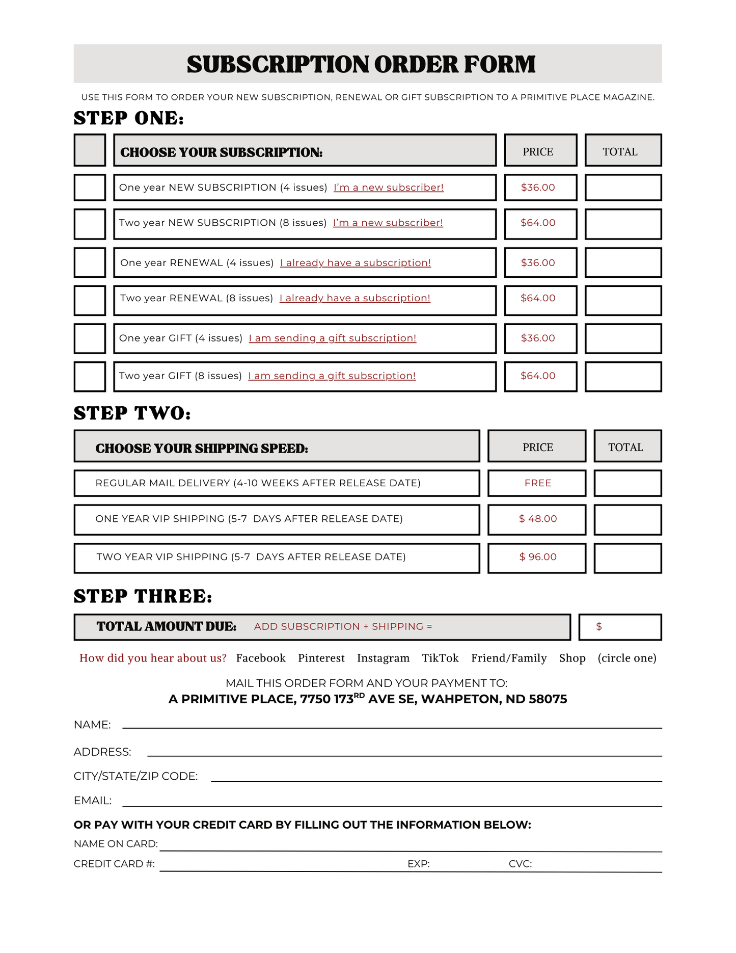 I am a New Subscriber: Start a Subscription with the SPRING 2026 Issue