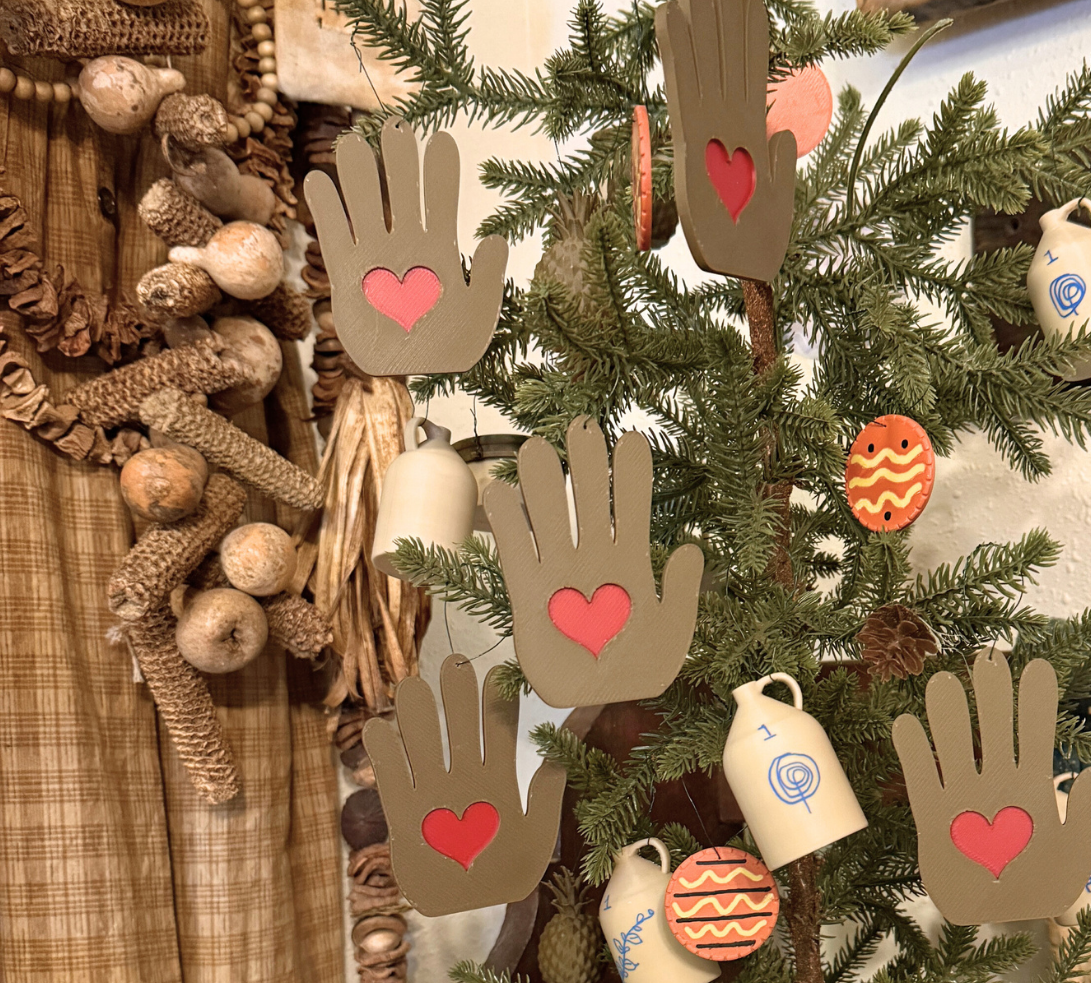 Heart & Hand Folk Ornaments (Set of 5)