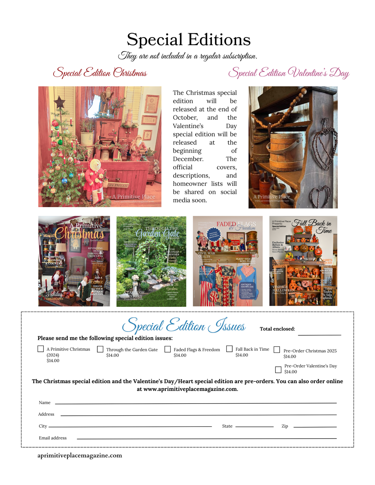 PRE-ORDER Special Edition: Valentine's Day/Heart Issue (Released the Beginning of December)