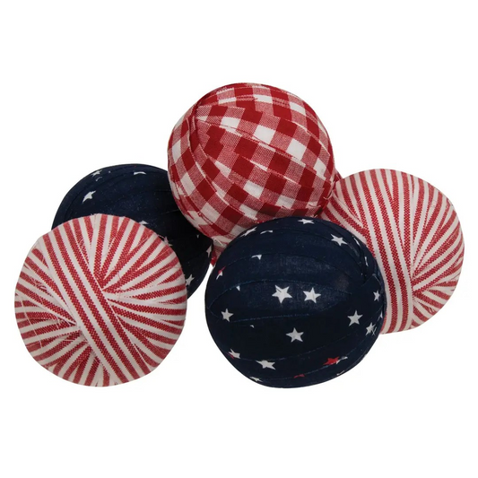 Americana Gingham Rag Balls